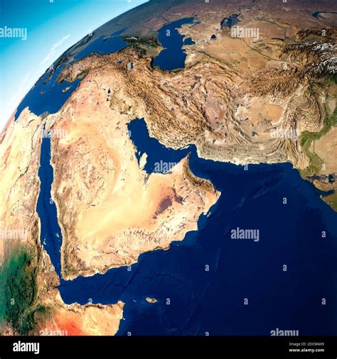 Map Of The Arabian Peninsula Middle East Map With Relief And