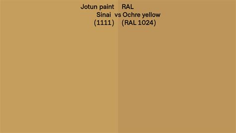 Jotun Paint Sinai Vs Ral Ochre Yellow Ral Side By Side