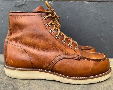 Red Wing Heritage Moc Toe Boot In Oro Legacy Brown Leather Sz Eu