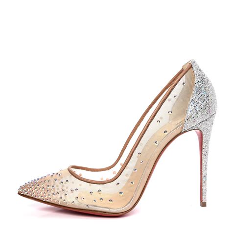 Christian Louboutin Crystal Strass Follies 100 Pumps 38 5 Crystal 351403