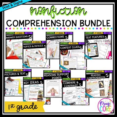 1st Grade Nonfiction Reading Comprehension Bundle Magicore