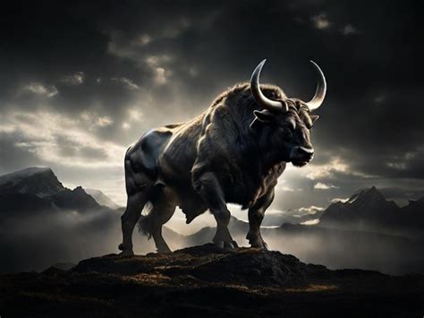 Premium Photo Bull In The Sunset