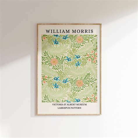 William Morris Larkspur Pattern William Morris Art Botanical Print