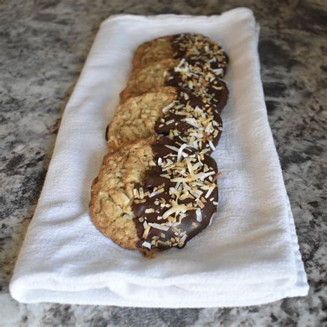 Chocolate Dipped Coconut Almond Cookies Sweet Girl Eats