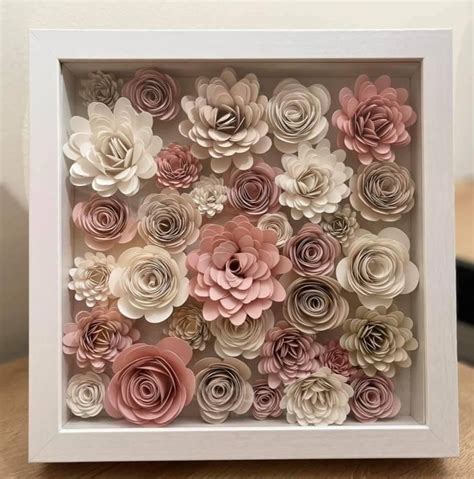 Diy Paper Flower Shadow Box