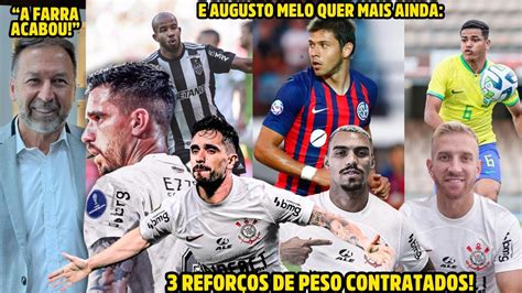 A FARRA ACABOU 3 REFORÇOS CHEGARAM AO CORINTHIANS E JÁ PODEM JOGAR