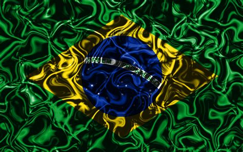 Brazil Flag Wallpaper 3d