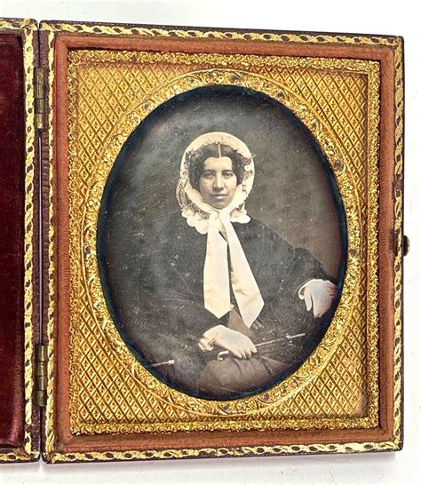 Antique Daguerreotype Ambrotype Tintype In Leather Case Antique