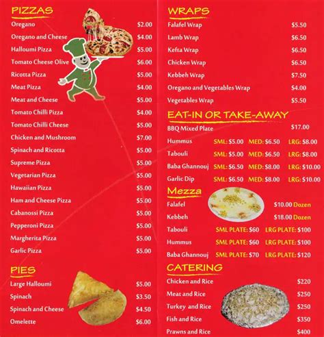 Earlwood Lebanese Bakery Menu, Menu for Earlwood Lebanese Bakery ...