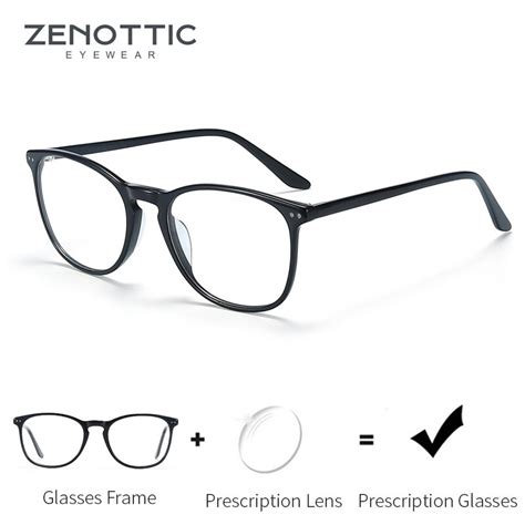 ZENOTTIC asetat reçete ilerici gözlük erkekler optik miyopi hipermetrop