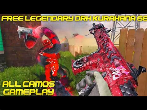 Free Legendary Drh Kurohana Mp Gameplay Kill Effect All Camos Codm