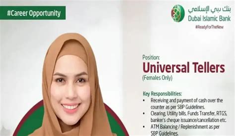 Latest Dubai Islamic Bank Jobs 2023 As Universal Tellers GMC