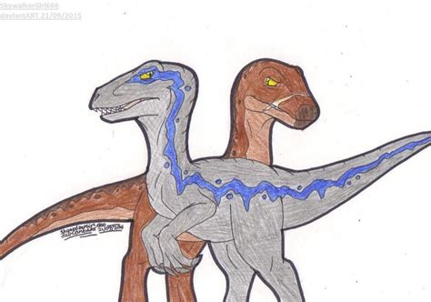 Jw Blue And Echo By Artistnjc On Deviantart Jurassic World Jurassic Park World Prehistoric