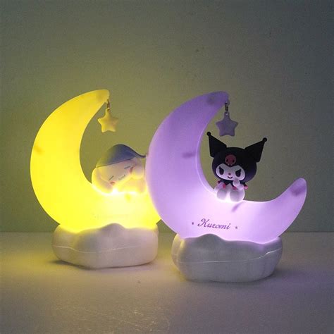 Kawaii Sanrio Cinnamoroll Kuromi Moon Night Light Kawaii Fashion Shop Cute Asian Japanese