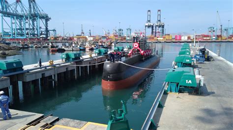 El submarino B A P Chipana modernizado de la Marina de Guerra del Perú