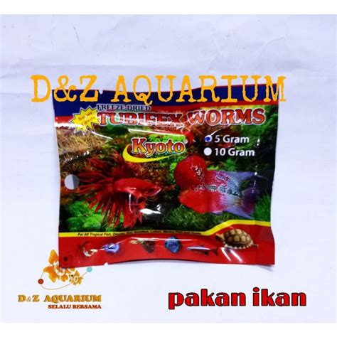 Jual Cacing Sutra Kering Kyoto Tubifex Worms 5gr Caker Kyoto Makanan