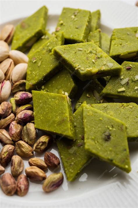 Premium Photo Pista Katli Burfi Barfi Burfee Or Pistachio Cake