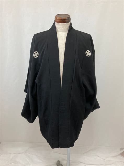 Antique Japanese Mens Haori Jacket Vintage Japanese Kimono Jacket