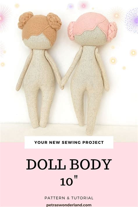 Two Dolls Are Shown With The Text Your New Sewing Project Doll Body