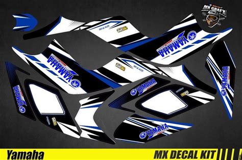 Kit Déco Quad Atv Decal Kit Yamaha Raptor White Quad Vtt