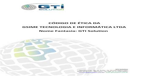 CÓdigo De Ética Da Gsime Tecnologia E · Pdf Filemorais Que Servirão De