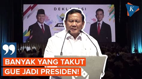 Prabowo Blak Blakan Ungkap Pihak Yang Takut Jika Dirinya Jadi Presiden