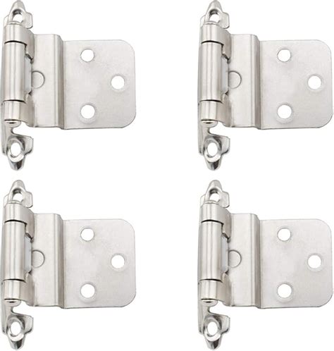 SDTC Tech 4 Pack Face Mount Self Closing 3 8 Inset Cabinet Hinges