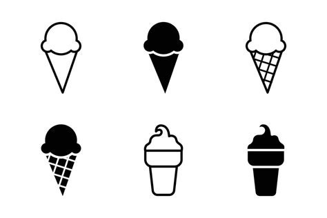 conjunto de iconos de helado plantilla de diseño vectorial en fondo