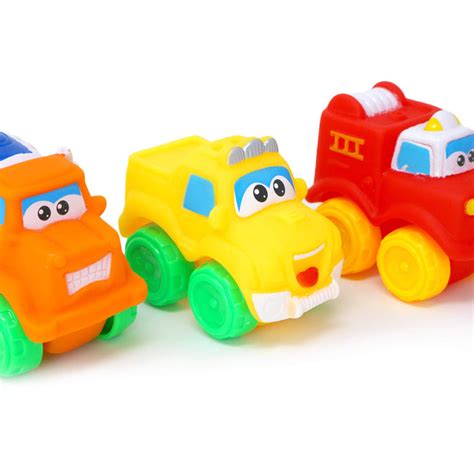 Baby Cars - Soft Rubber Toy Vehicles for Babies and Toddlers - 12 Piec ...