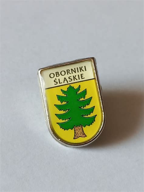 Herb miasta i gminy Oborniki Śląskie przypinka pin Siedlce Kup