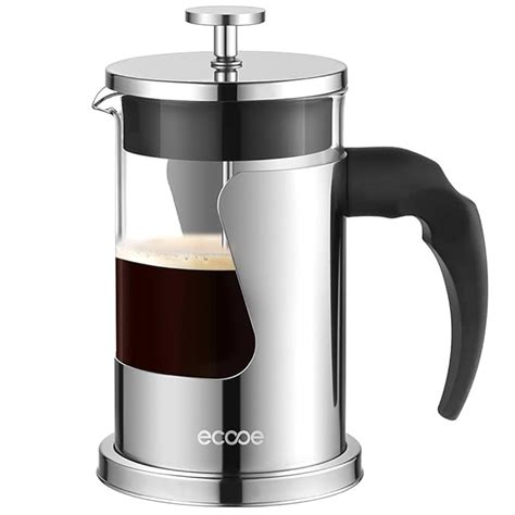 Amazon De Ecooe French Press Ml Kaffeebereiter Mit Sieb Edelstahl