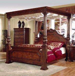 Cherry Wood Queen Canopy Bedroom Set Beautiful King Canopy Bed