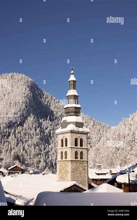 France Haute Savoie Aravis Massif La Clusaz The Sainte Foy Church