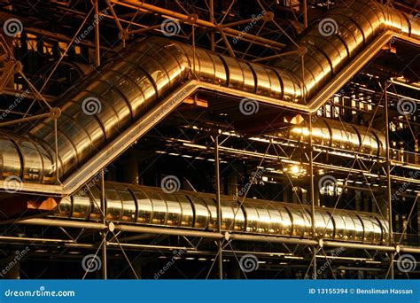 Beaubourg Museum Architecture in Paris Stock Photo - Image of outdoor ...