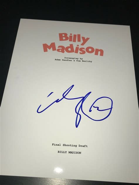 Adam Sandler Signed Autograph Movie Script Billy Madison Beckett Bas