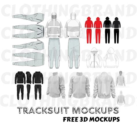 Tracksuit 15 Mockups Free 3d 3 Mockups Clothingbrandz