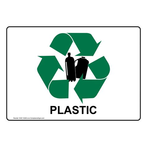 Recycling Trash Conserve Recyclable Items Sign Plastic