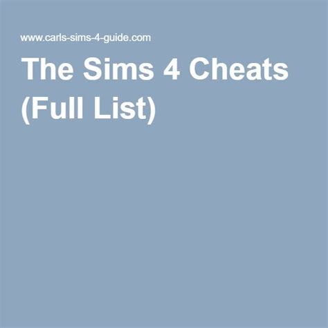 Sims 4 Cheat Cc Proflook