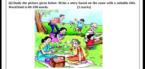 Study The Picture Given Below Write A Story Based On The Same With A