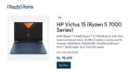 Hp Victus 15 Ryzen 5 7000 Series Itechstore