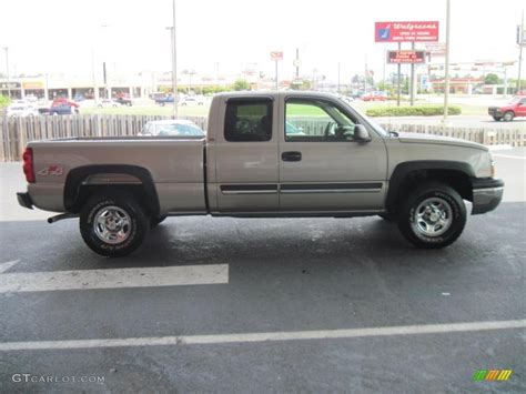 2003 Light Pewter Metallic Chevrolet Silverado 1500 Ls Extended Cab 4x4 33439126 Photo 4