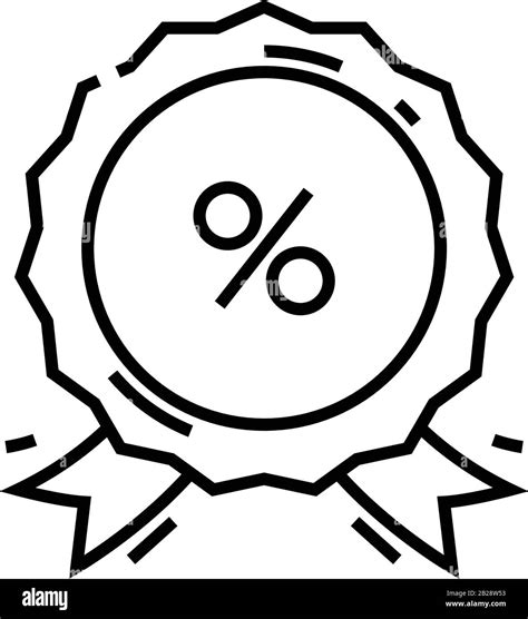 Sale Guarantee Line Icon Concept Sign Outline Vector Illustration