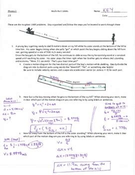 Sample Worksheet Sanny S AP Physics 1 By Sanny S Physics Stop TPT