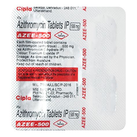 Azee 500mg Tablet 5 S Price Uses Side Effects Netmeds