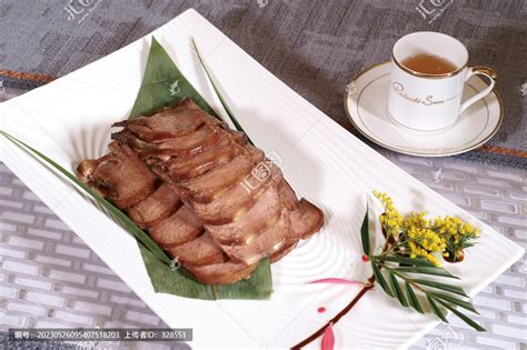 明炉烤牛舌中国菜系食品餐饮摄影素材汇图网