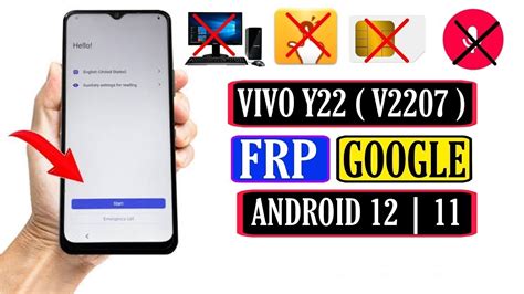 VIVO Y22 FRP Bypass Android 12 2022 VIVO Y22 V2207 FRP Bypass 2022