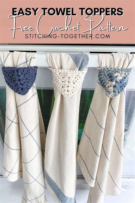 Crocheted topped kitchen towels set Kitchen & Dining Dishcloths ...