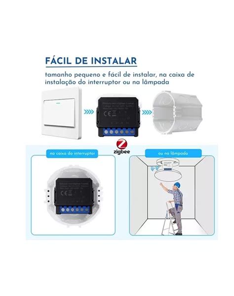 RELE MINI ZIGBEE 4 CANAIS Produtos Para Casas Inteligentes Alexa