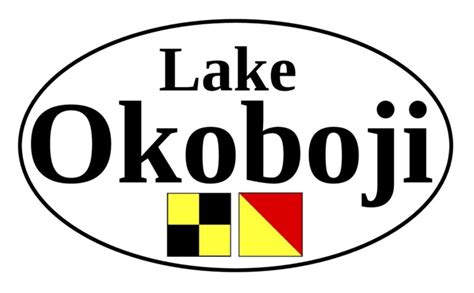 Lake Okoboji Stickers State Iowa Beaches Resorts 3x5, 4x6, 5x7 Oval ...