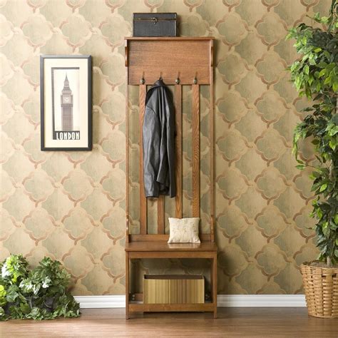 Mission Oak Hall Tree Entry Bench Furniture And Decor